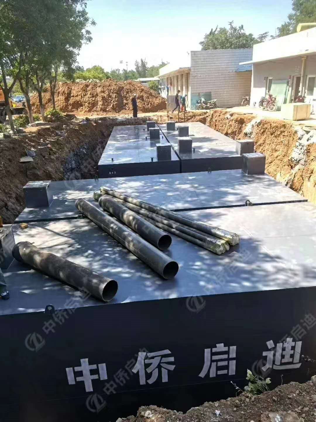 濟南明水眼科醫院一體化污水處理設備安裝現場(圖1)